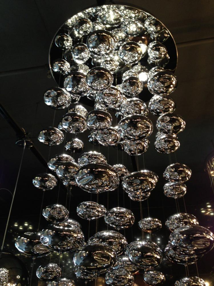 8LT B UBBLE CHANDELIER CHROME